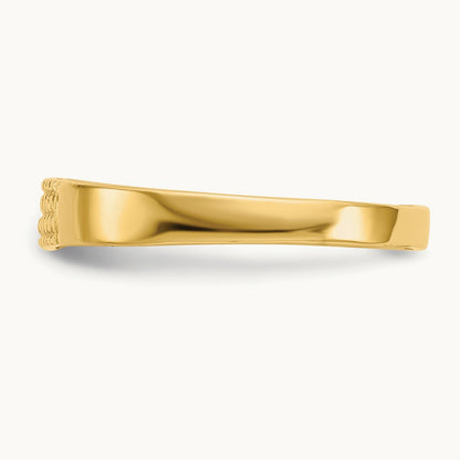 Polished Baby Signet Band Ring, 14K