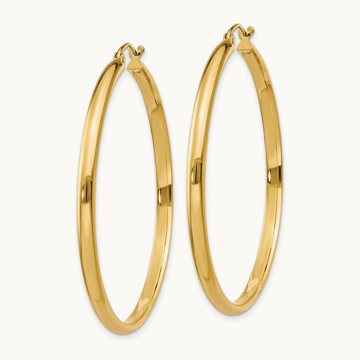 Polished Hoop Earring, 14K