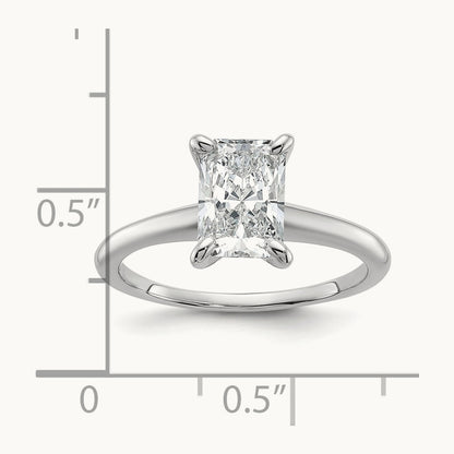 Radiant 8X Ring, 1.50 ct tw Lab-Grown Diamond — 14K White Gold