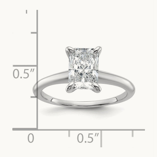 Radiant 8X Ring, 1.50 ct tw Lab-Grown Diamond — 14K White Gold