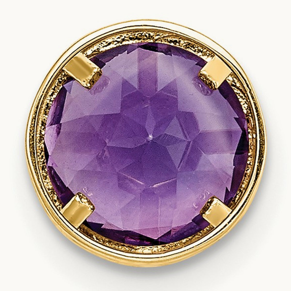 Amethyst Bezel Pendant — 7mm