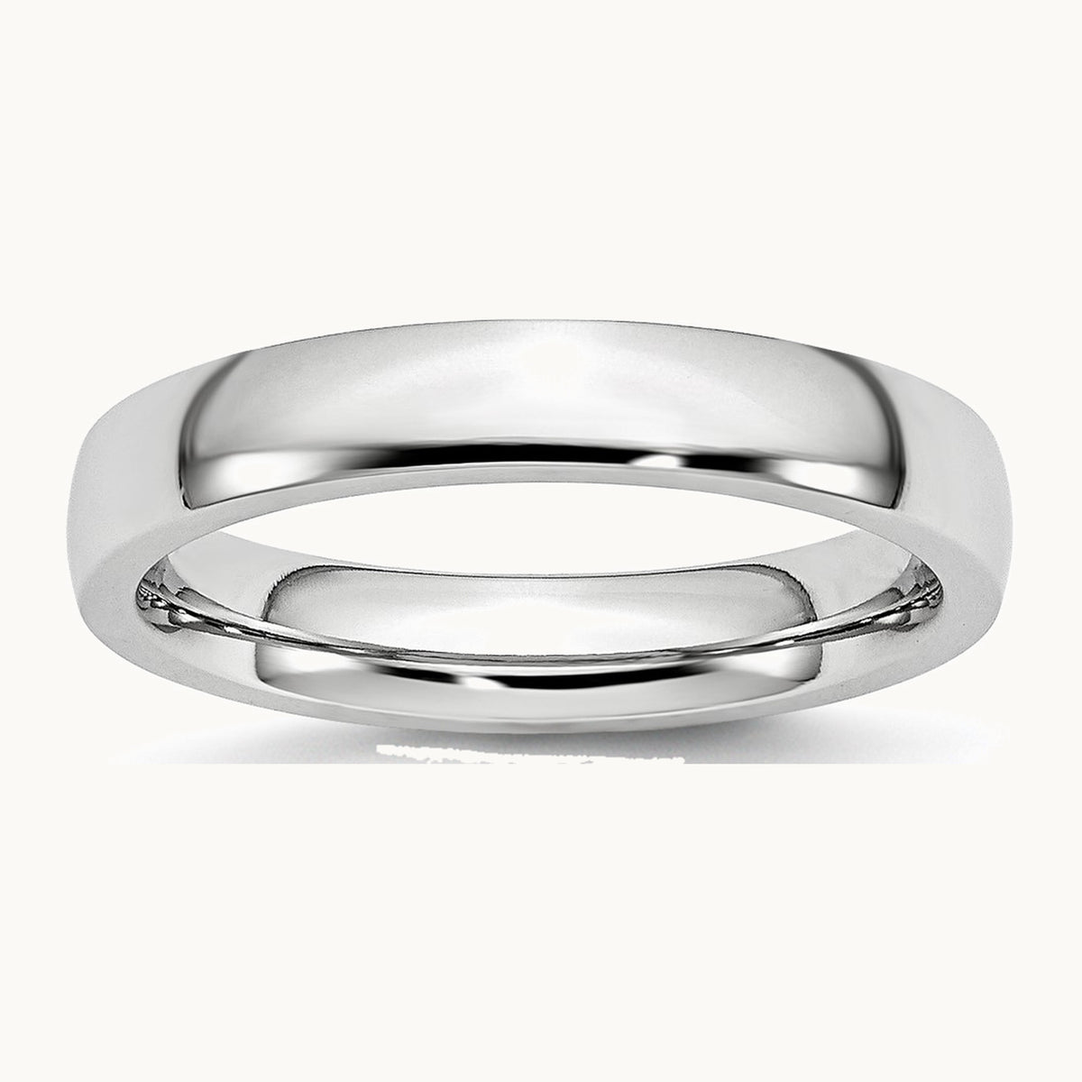 Cobalt Polished Half Round Band — 4mm