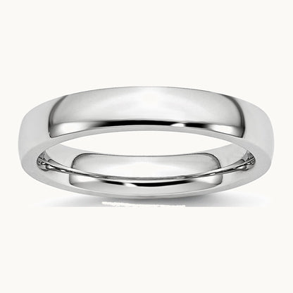 Cobalt Polished Half Round Band — 4mm