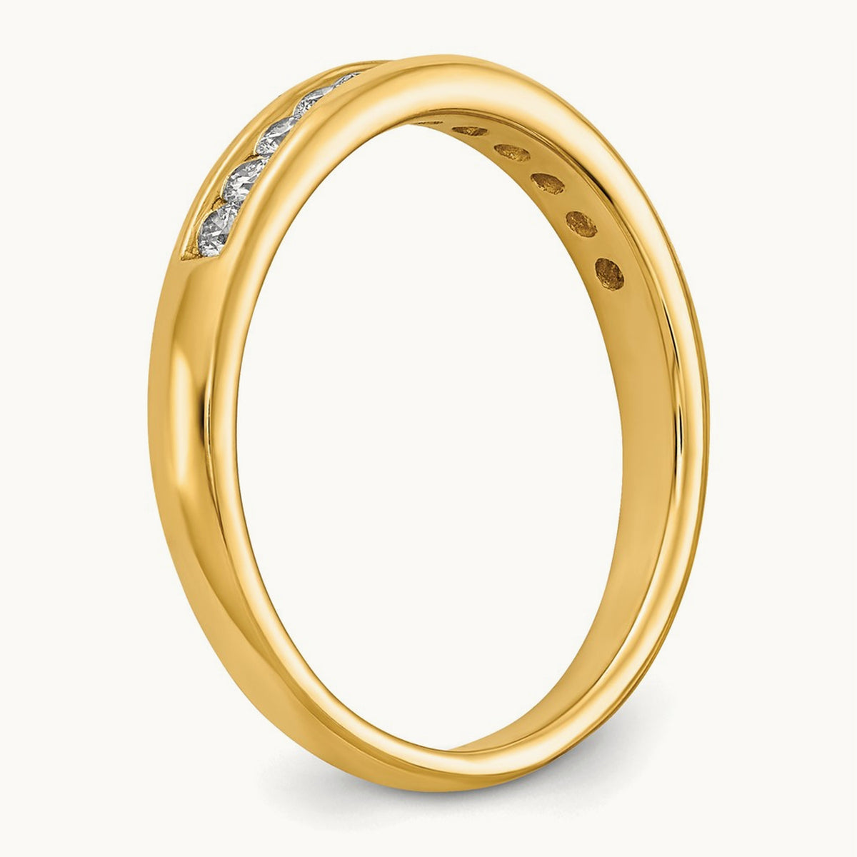 Channel Set Band, 0.10-1.00 ct tw Lab-Grown Diamond — 1/3 ct, 14K Yellow Gold