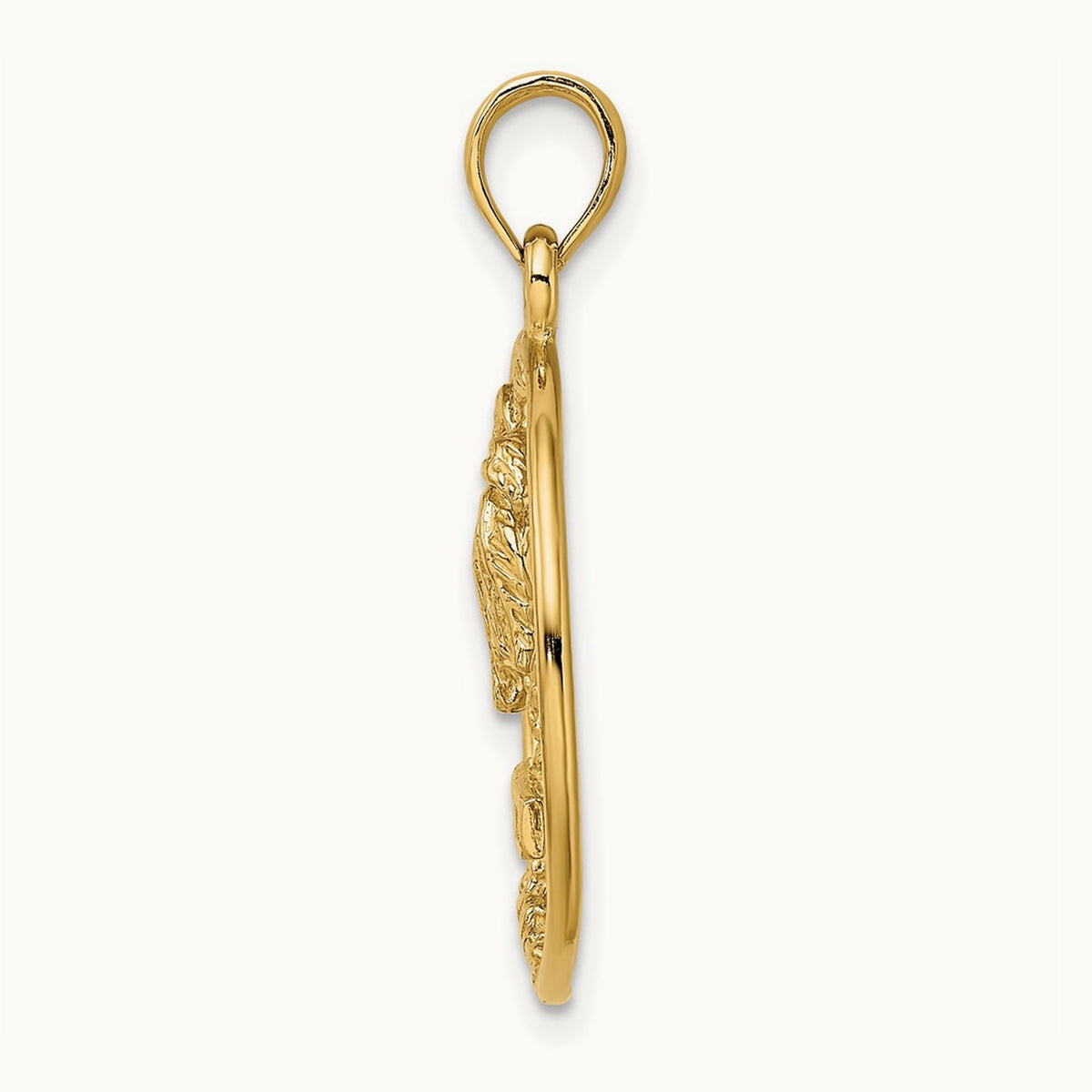 MARCO IS. Palm Tree Round Charm, 14K