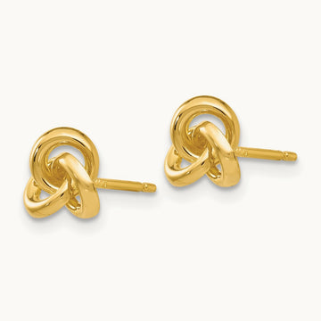 Trinity Knot Earrings — 14K Yellow Gold