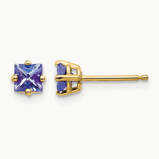 Tanzanite Earrings, 14K