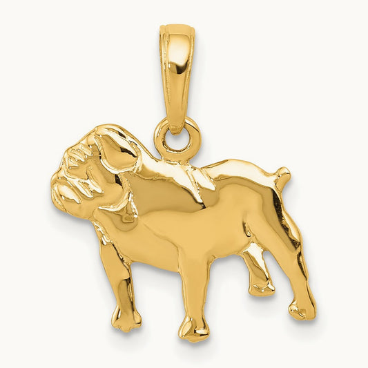 Bulldog Charm, 14K