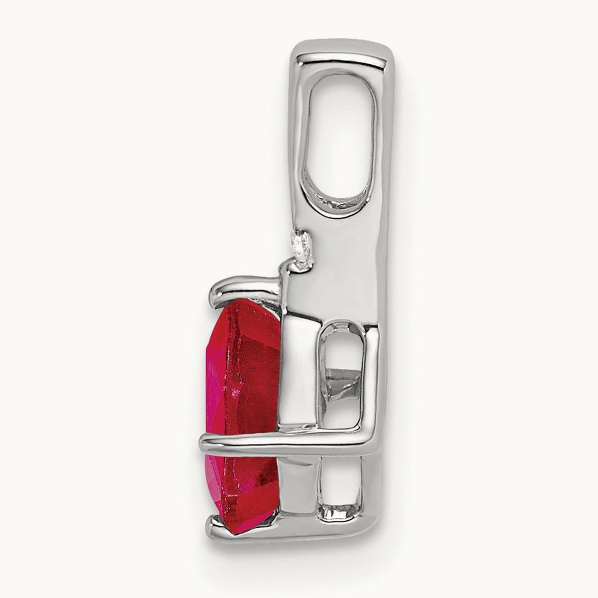 Cushion Ruby and Diamond Pendant — photo set