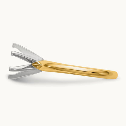 1/2ct. Lightweight Knife Edge 6-Prong Ring Mounting, 14K Two-tone