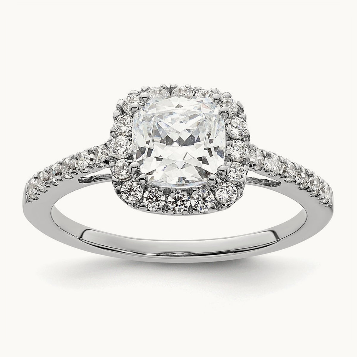 Cushion Semi-Mount Halo Engagement Ring — 2/5 ct, Standard, 7