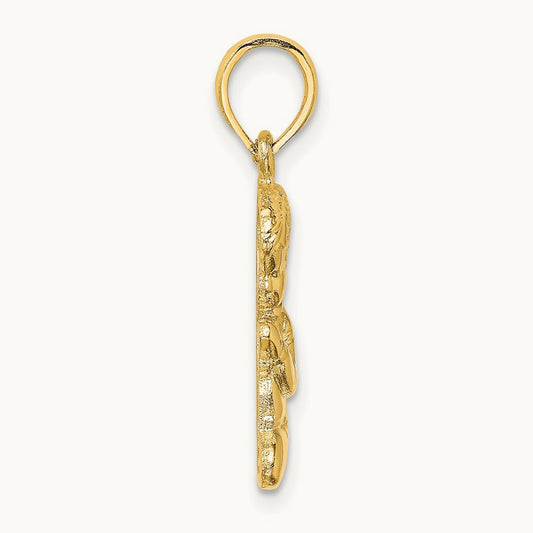 Praying Boy Charm, 14K