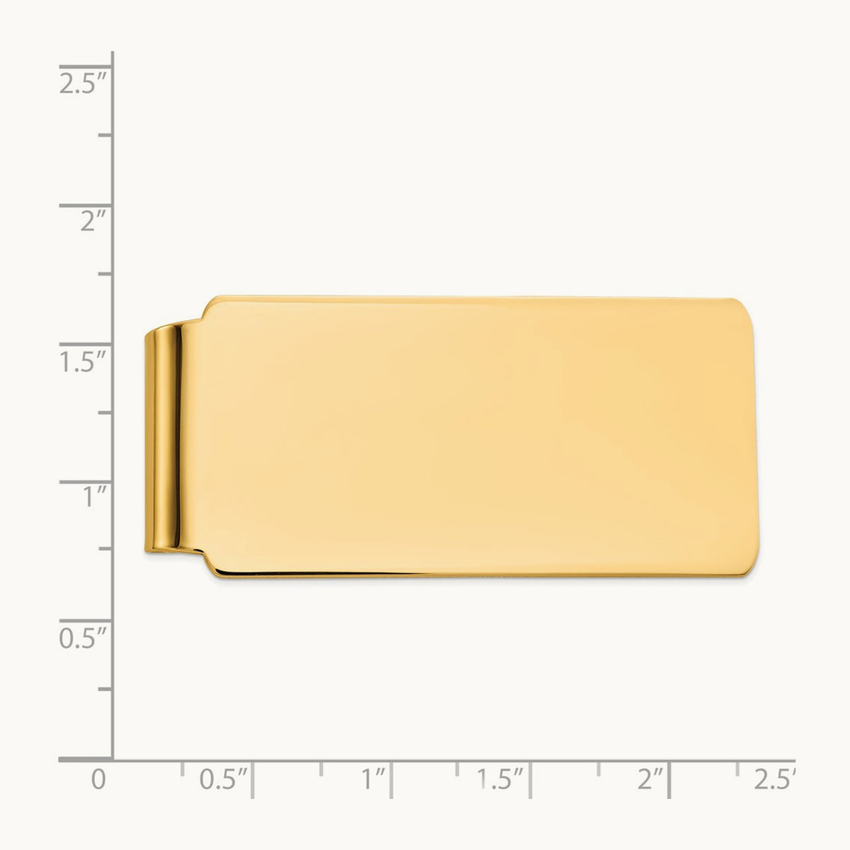 Men's Polished Money Clip, 14K