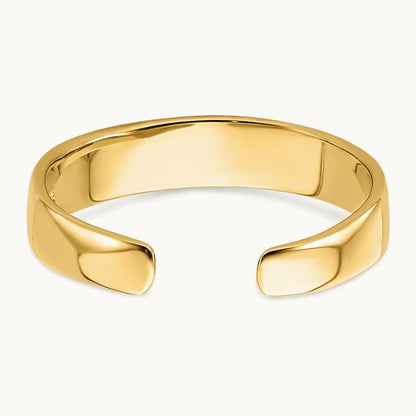 Adjustable Polished Band Toe Ring — 14K Yellow Gold