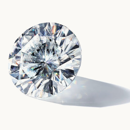 Round Brilliant Pure Light D-E-F Moissanite, 15mm