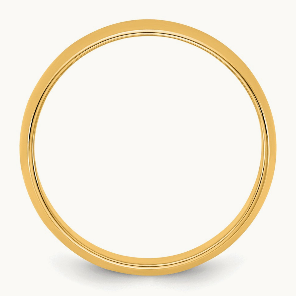 Lightweight Half Round Band, 5.5mm, 10K Yellow Gold