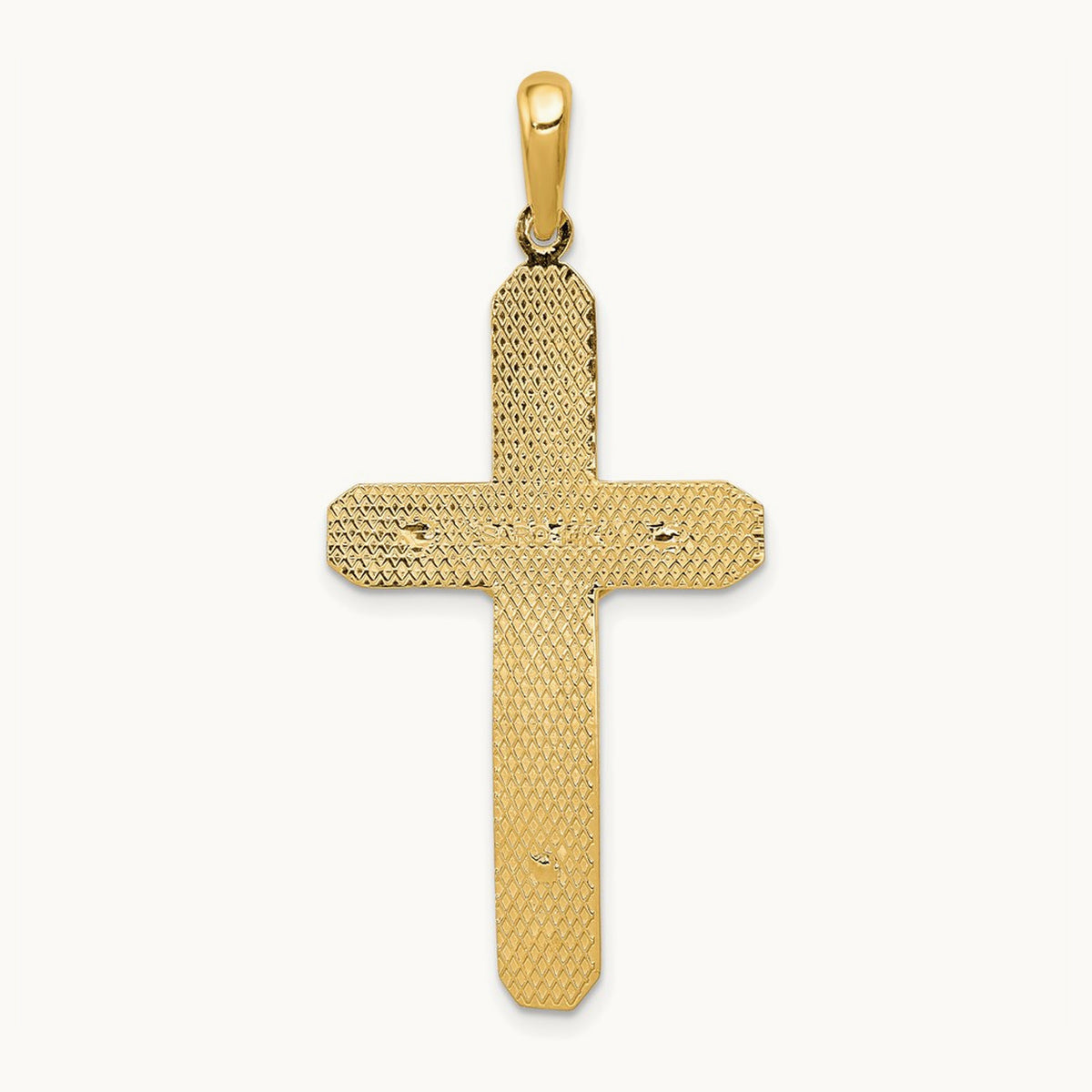 Polished Crucifix Pendant, 14K