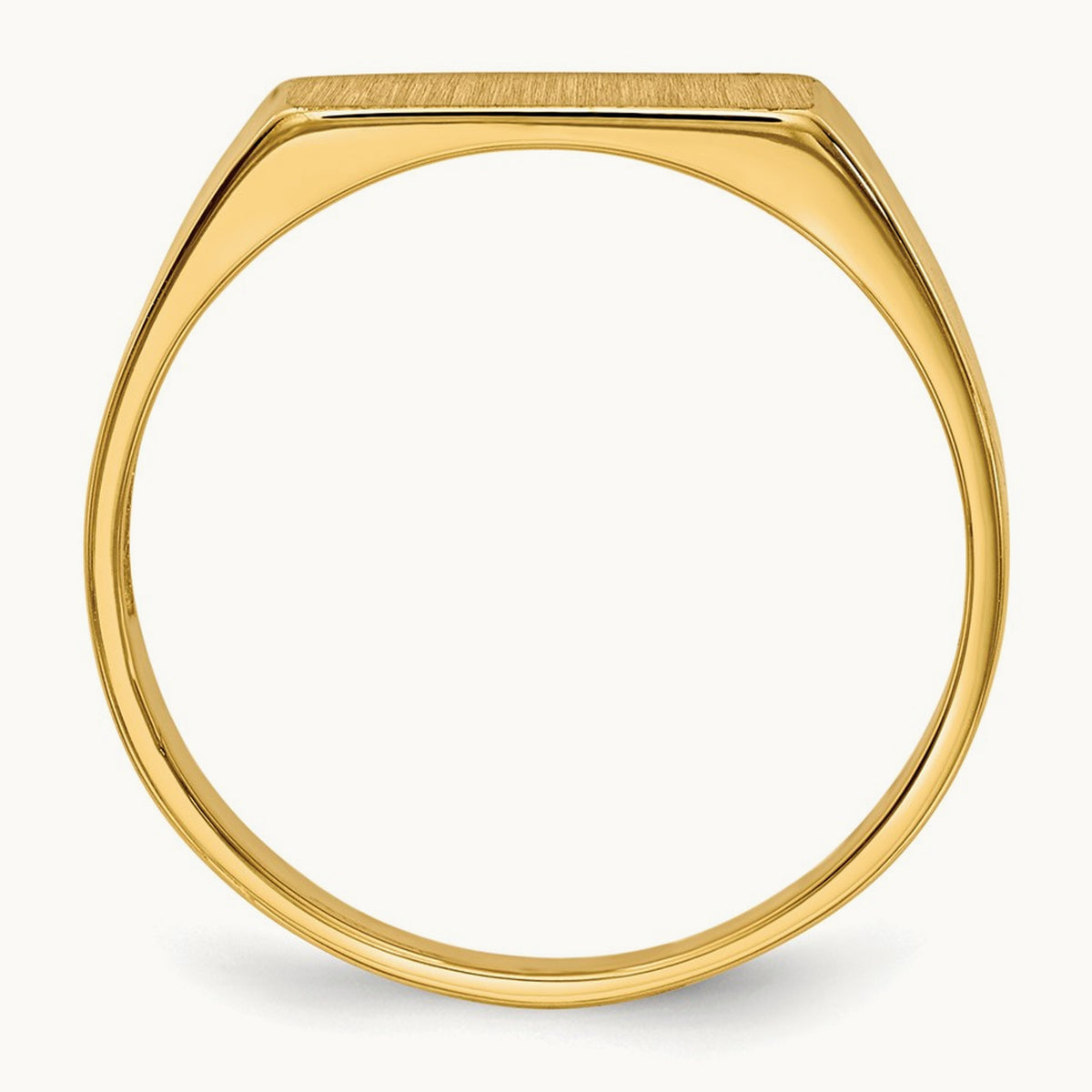 12.0x5. Open Back Signet Ring, 5mm, 14K
