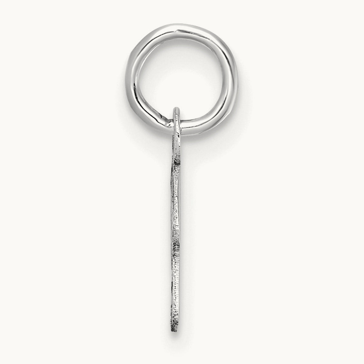 Uppercase Initial Charm — 14K White Gold, R