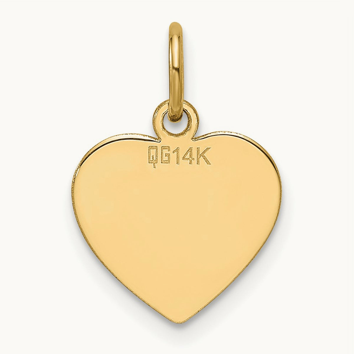 Plain .013 Gauge Engravable Heart Disc Charm — 18.3mm