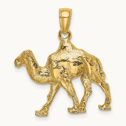 3-D Camel Charm, 14K