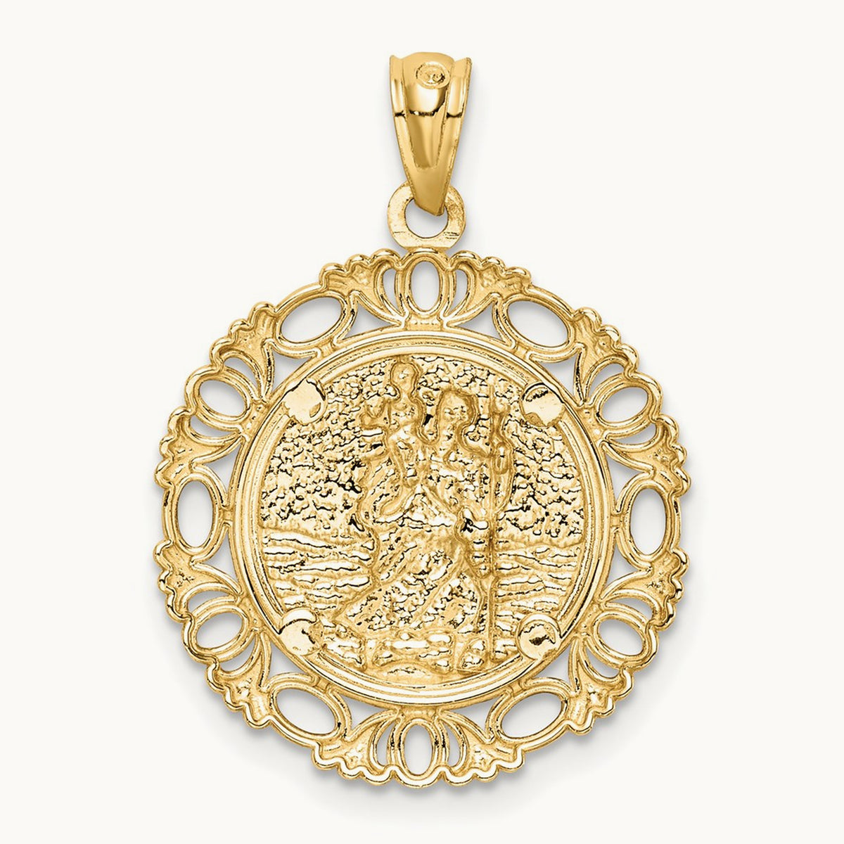 St. Christopher Medal with rhodium — 24.75mm