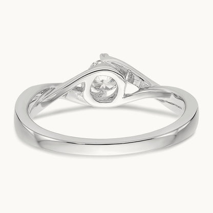 First Promise Diamond Semi-Mount Promise/Engagement Ring, 14K White Gold