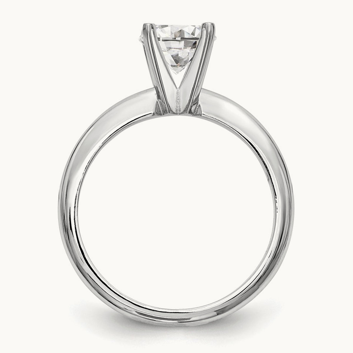1ct. Heavy-Weight 4-Prong Solitaire Ring Mounting, Platinum