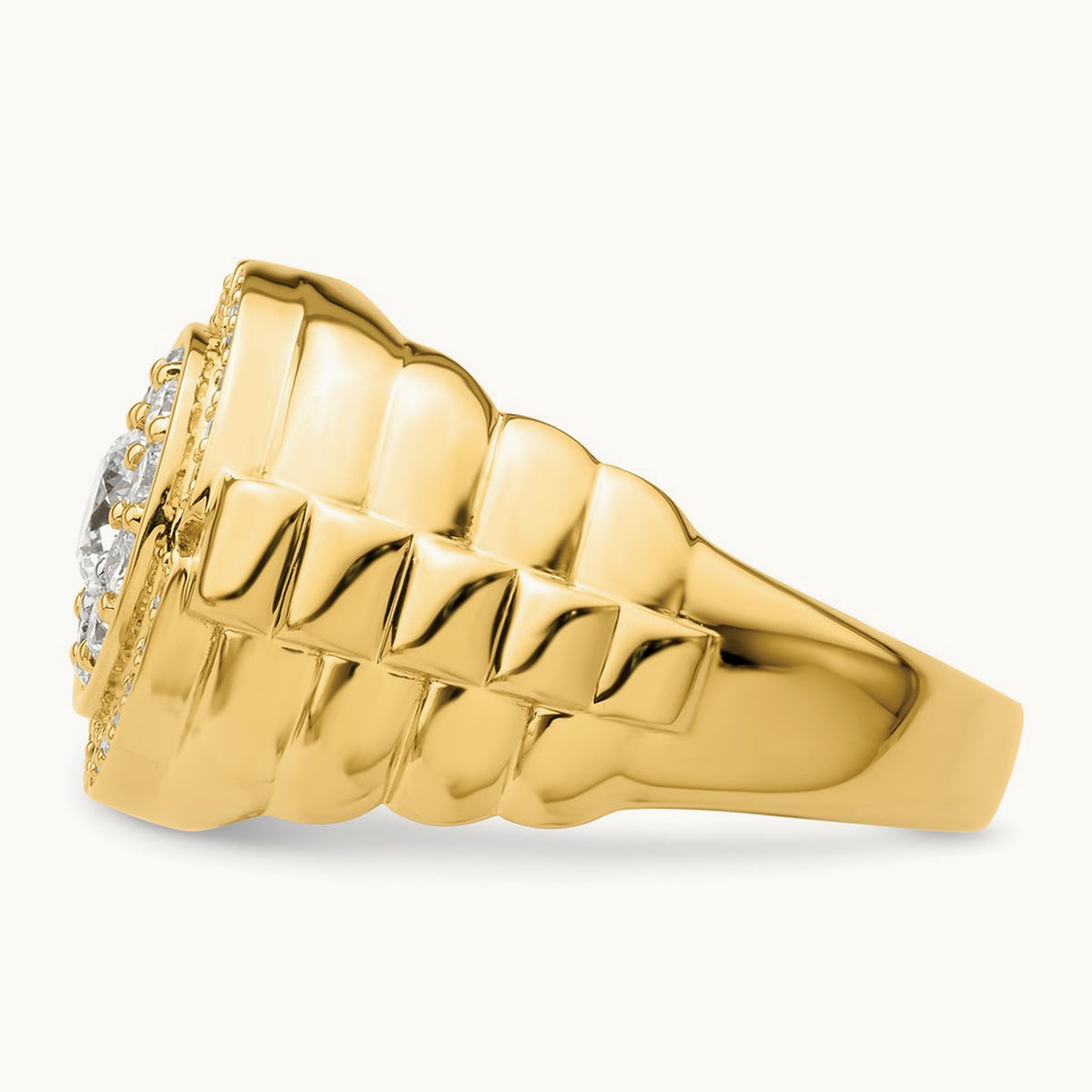 Men's Cluster Ring — 10K Yellow Gold, 10