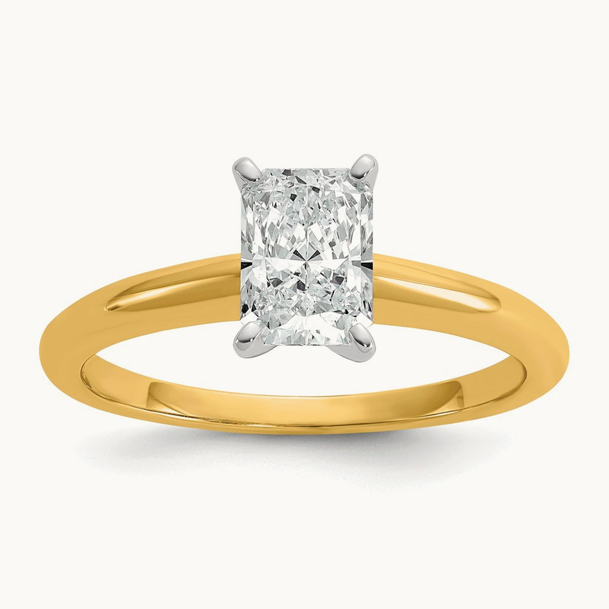 Radiant 8X Ring, 1.00 ct tw Lab-Grown Diamond — 14K Two-Tone
