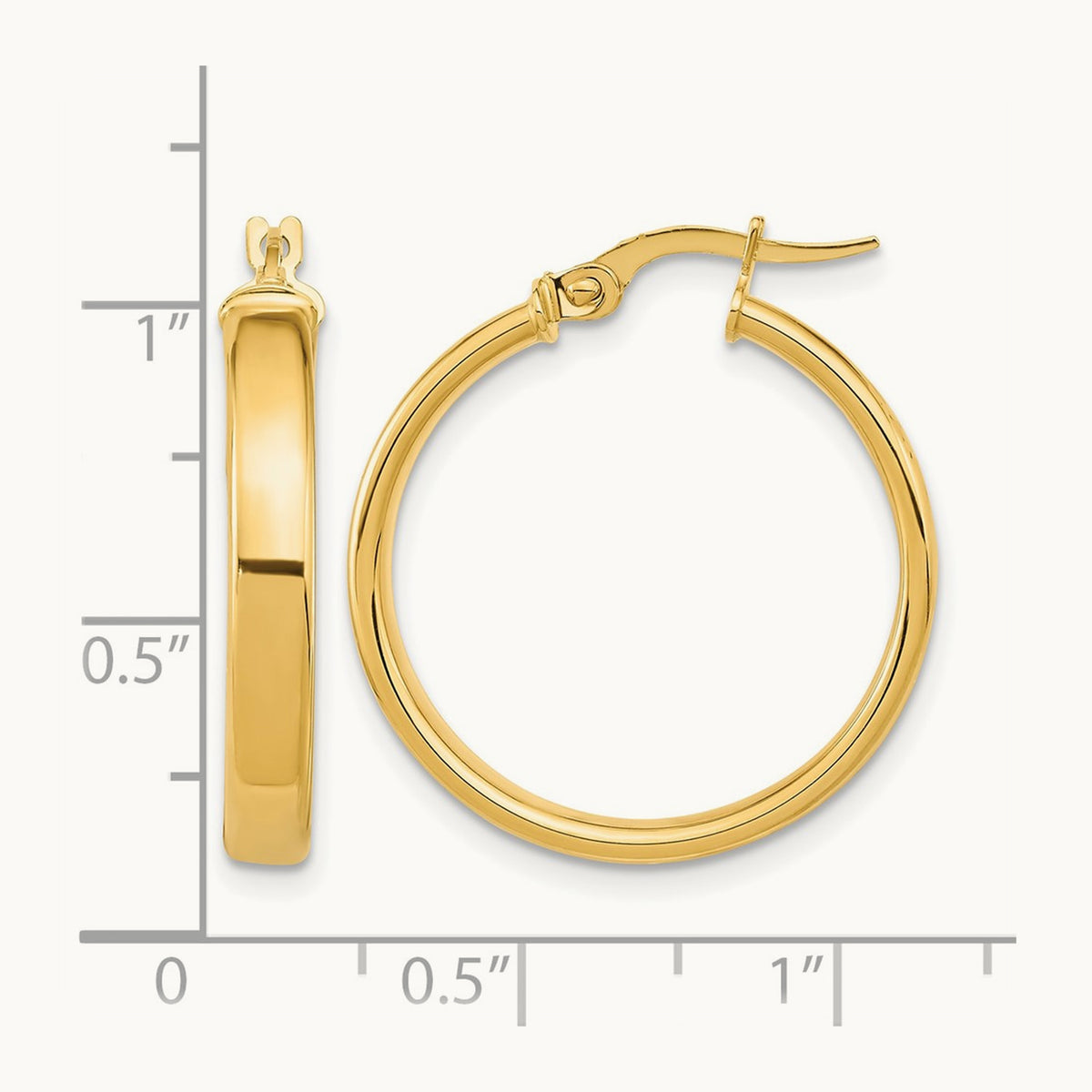 Polished Earrings, 14K — Leslie's