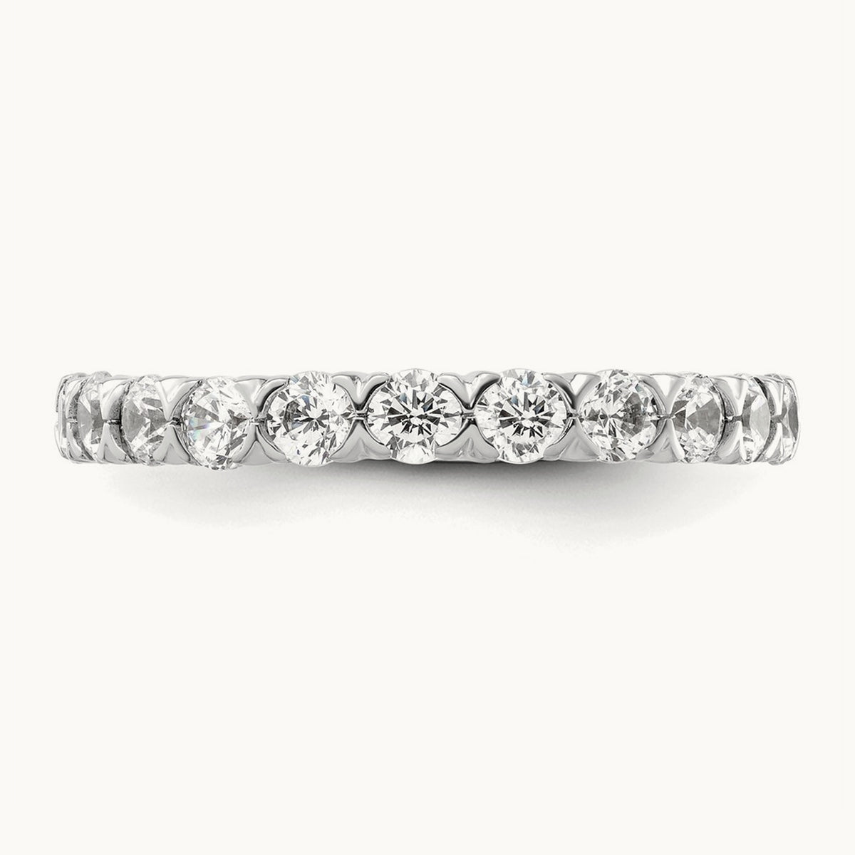U-Prong Wedding Band — 14K White Gold, 7