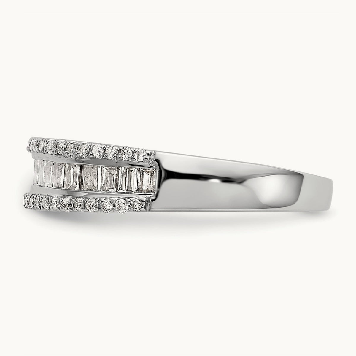 Diamond Wedding Band, 14K White Gold