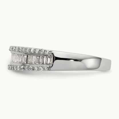 Diamond Wedding Band, 14K White Gold