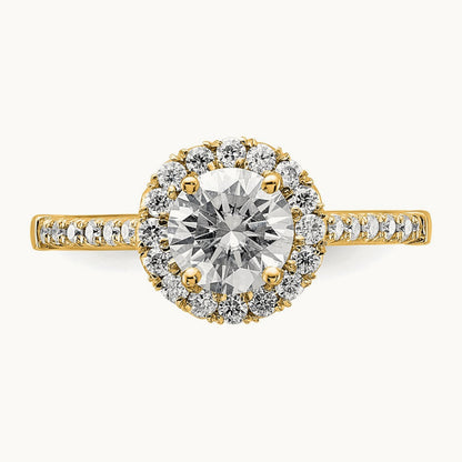 Semi-Mount Engagement Ring, 0.25-0.50 ct tw Lab-Grown Diamond — 1/3 ct (holds 1 ct center) · VS/SI (Great), 14K Yellow Gold, 7