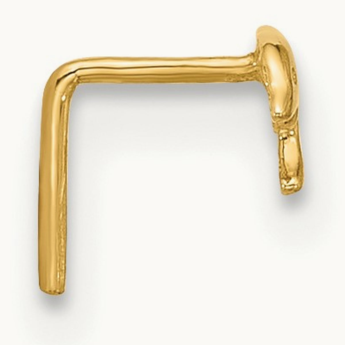 23 Gauge Dolphin Nose Ring, 14K