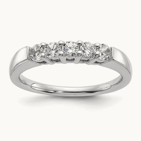 5 Stone Band, 0.50 ct tw Lab-Grown Diamond