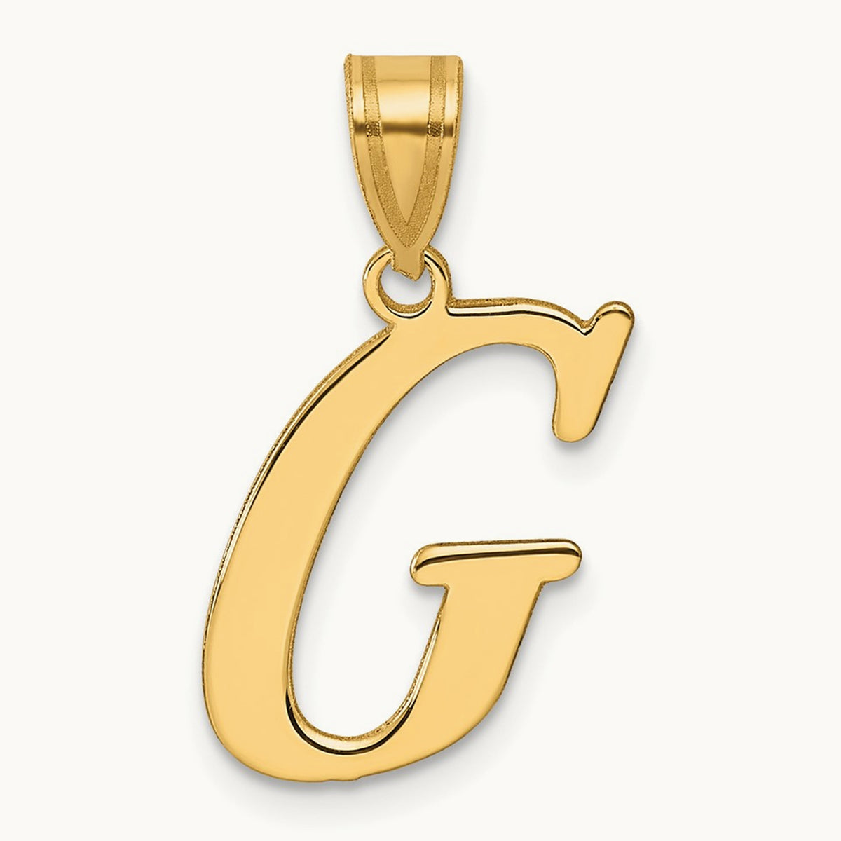 Polished Initial Pendant — G