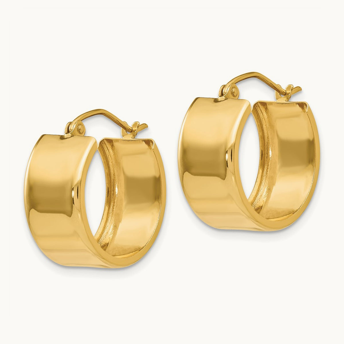 Polished Hoop Earrings — 8.25mm