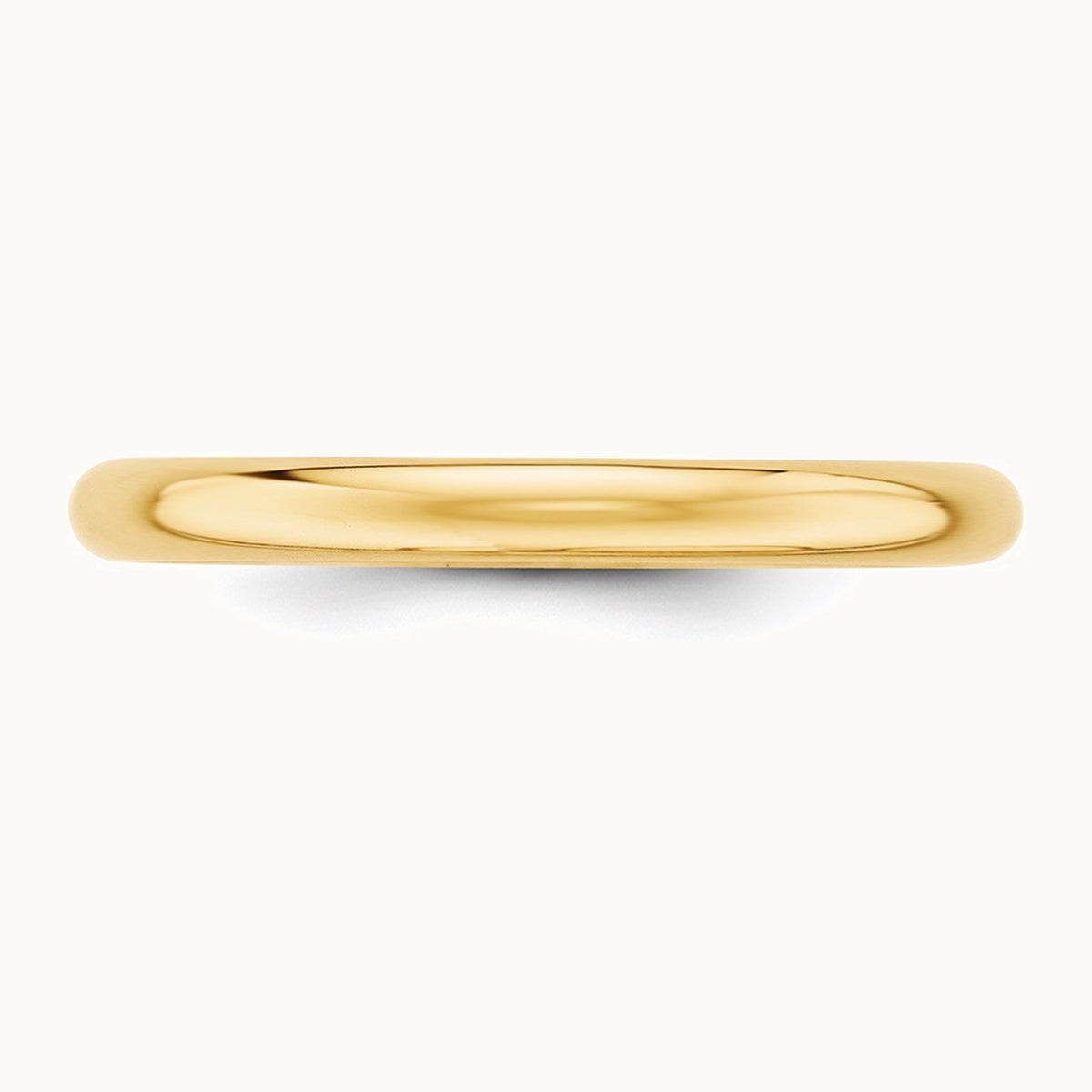14K Yellow Gold 2.5mm Half Round Wedding Band
