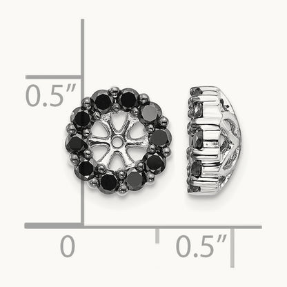Black Diamond Earring Jackets — 9mm
