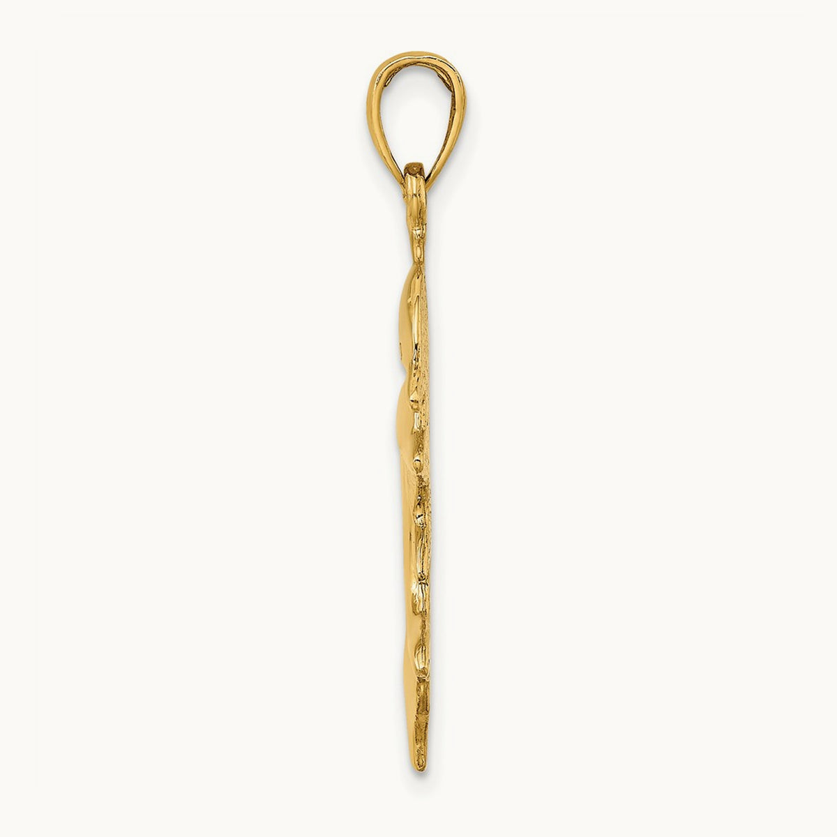 2-D Polished Double Dolphins Charm, 14K