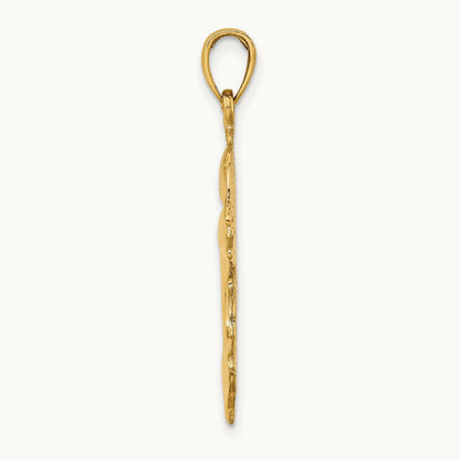 2-D Polished Double Dolphins Charm, 14K
