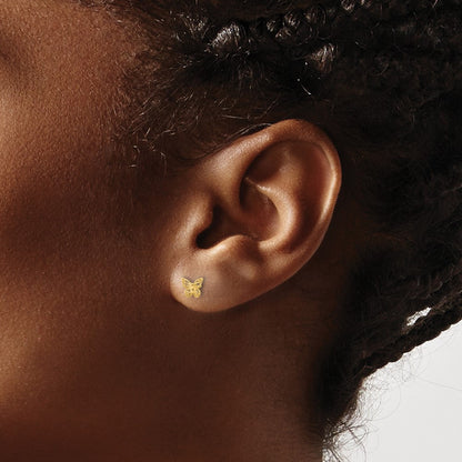 Polished Butterfly Post Earrings — 4.9mm