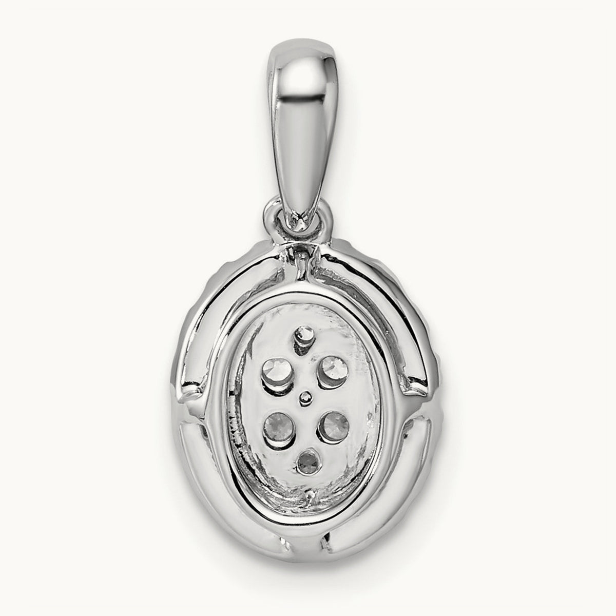 Oval Halo Pendant, 0.50 ct tw Lab-Grown Diamond