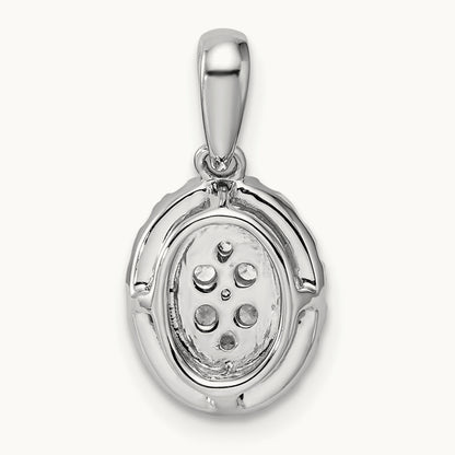 Oval Halo Pendant, 0.50 ct tw Lab-Grown Diamond