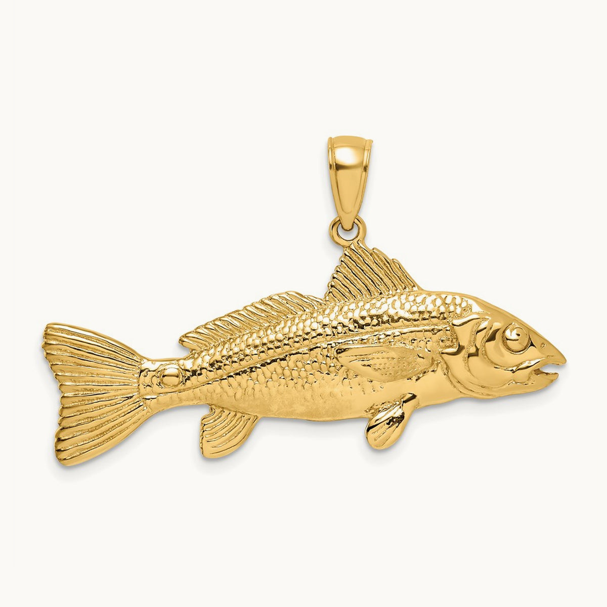 3-D Red Fish Charm — 14.8mm