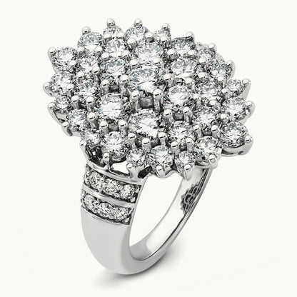 Cluster Fashion Ring — 14K White Gold, 7