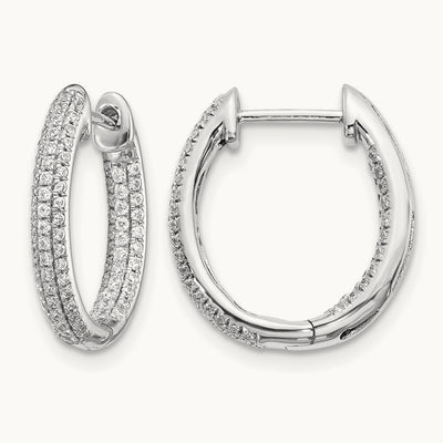 Diamond In/Out Hinged Hoop Earrings — photo set