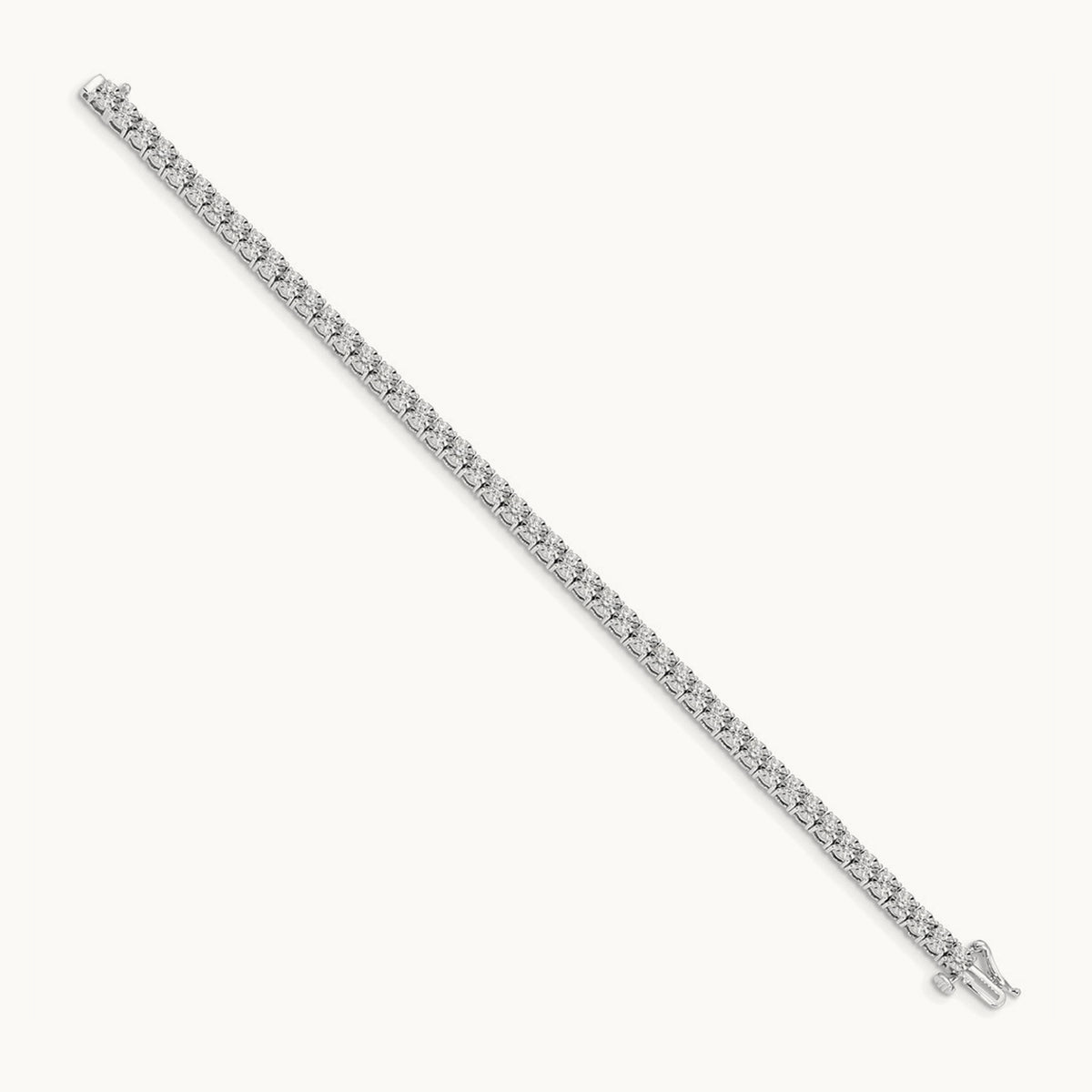 Illusion Setting Diamond Bracelet — 14K White Gold